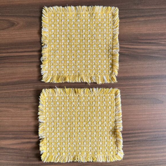 Set Of 6 Vintage Weavers Homespun 8-1/2 x 7 " Coaster Petite Napkin - Picture 5 of 8